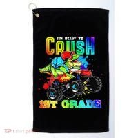 Crush 1st Grade Dinosaur Monster Truck Back to School Golf Towel thumb 0