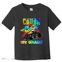 Crush 1st Grade Dinosaur Monster Truck Back to School Toddler T-Shirt thumb 0