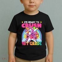 Crush 1st Grade Dabbing Unicorn Back To School Girl Gift Toddler T-Shirt thumb 2