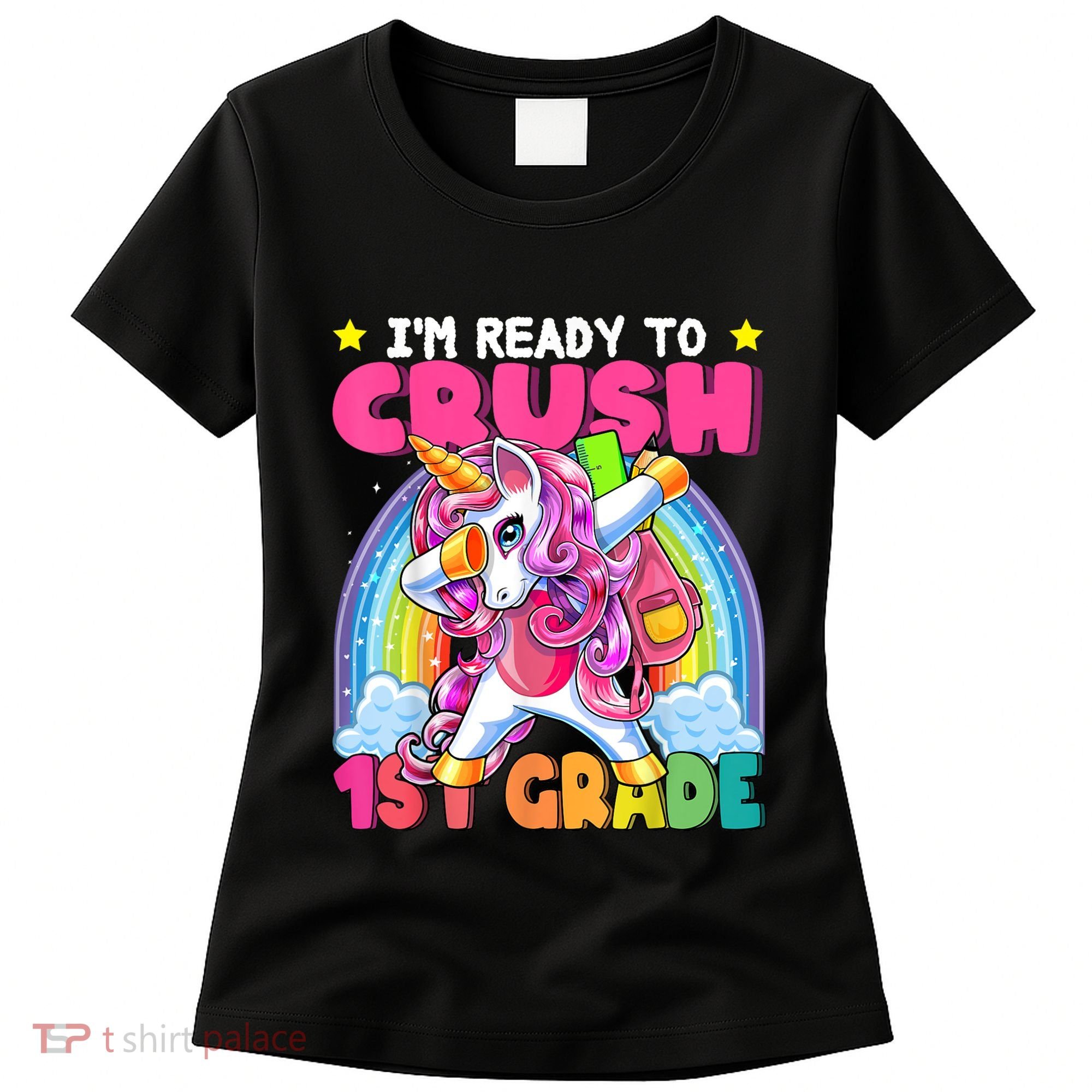 Crush 1st Grade Dabbing Unicorn Back To School Girl Gift Women's T-Shirt