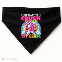 Crush 1st Grade Dabbing Unicorn Back To School Gift USA-Made Doggie Bandana thumb 0