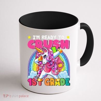 Crush 1st Grade Dabbing Unicorn Back To School Gift Coffee Mug back
