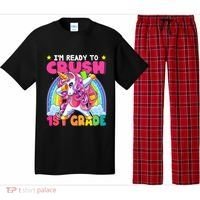 Crush 1st Grade Dabbing Unicorn Back To School Gift Pajama Set thumb 0