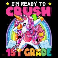 Crush 1st Grade Dabbing Unicorn Back To School Gift Women's Hoodie thumb 2