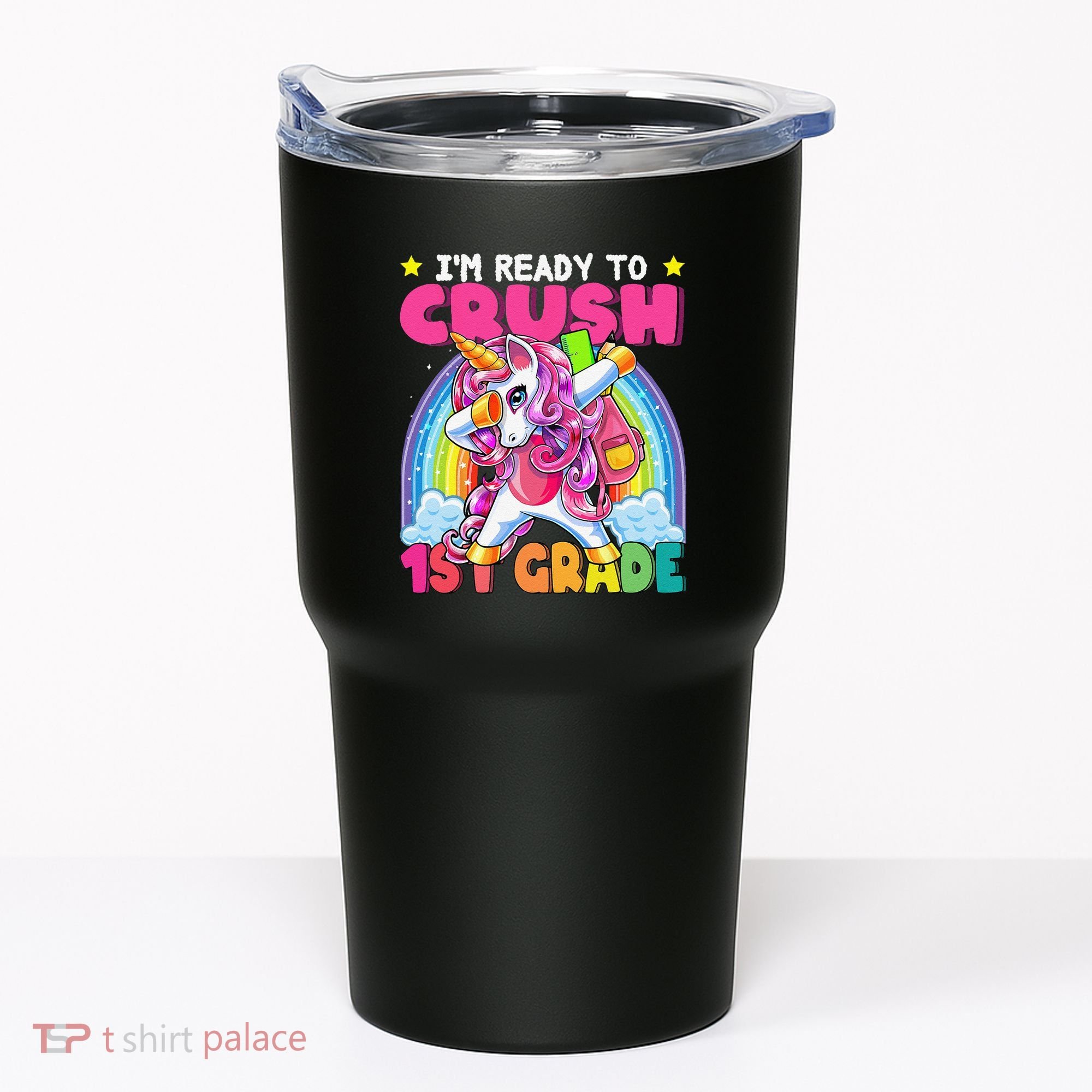 Crush 1st Grade Dabbing Unicorn Back To School Gift Tumbler