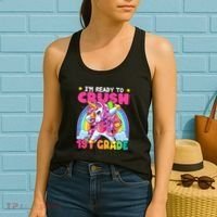 Crush 1st Grade Dabbing Unicorn Back To School Gift Women's Tank Top thumb 2