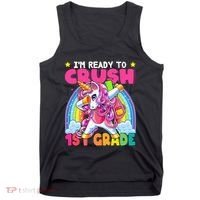 Crush 1st Grade Dabbing Unicorn Back To School Gift Tank Top thumb 0