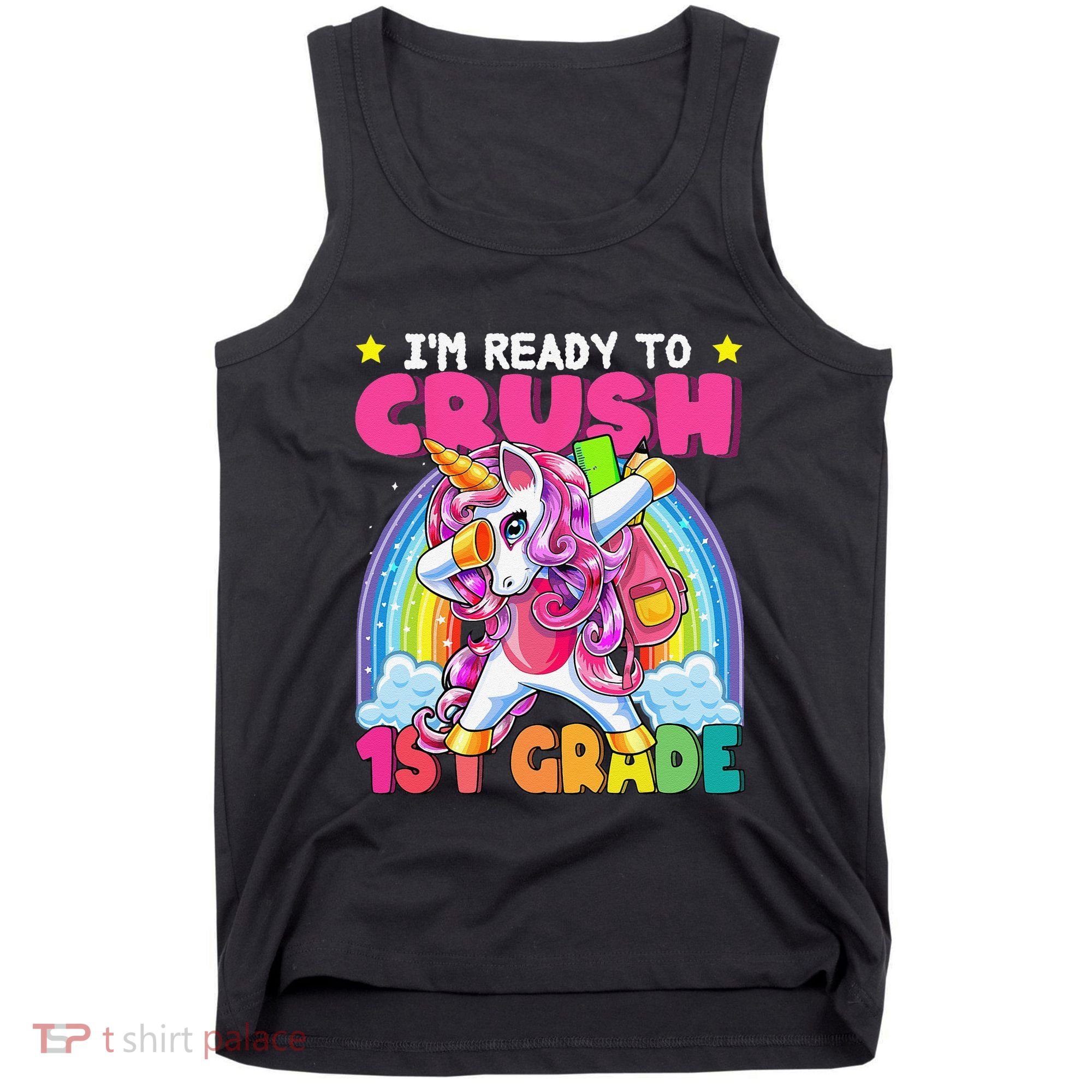 Crush 1st Grade Dabbing Unicorn Back To School Gift Tank Top
