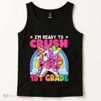 Crush 1st Grade Dabbing Unicorn Back To School Gift Tank Top thumb 2