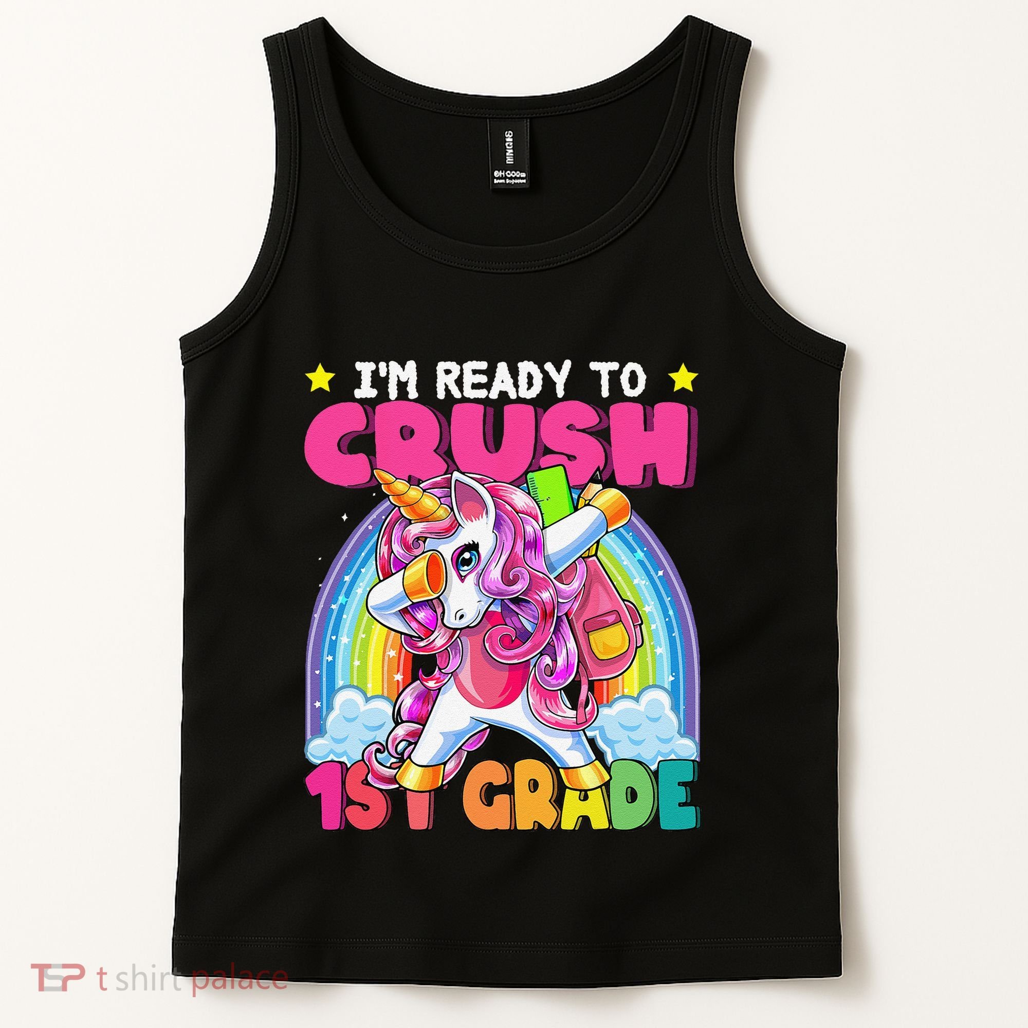 Crush 1st Grade Dabbing Unicorn Back To School Gift Tank Top