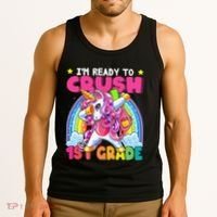 Crush 1st Grade Dabbing Unicorn Back To School Gift Tank Top thumb 3
