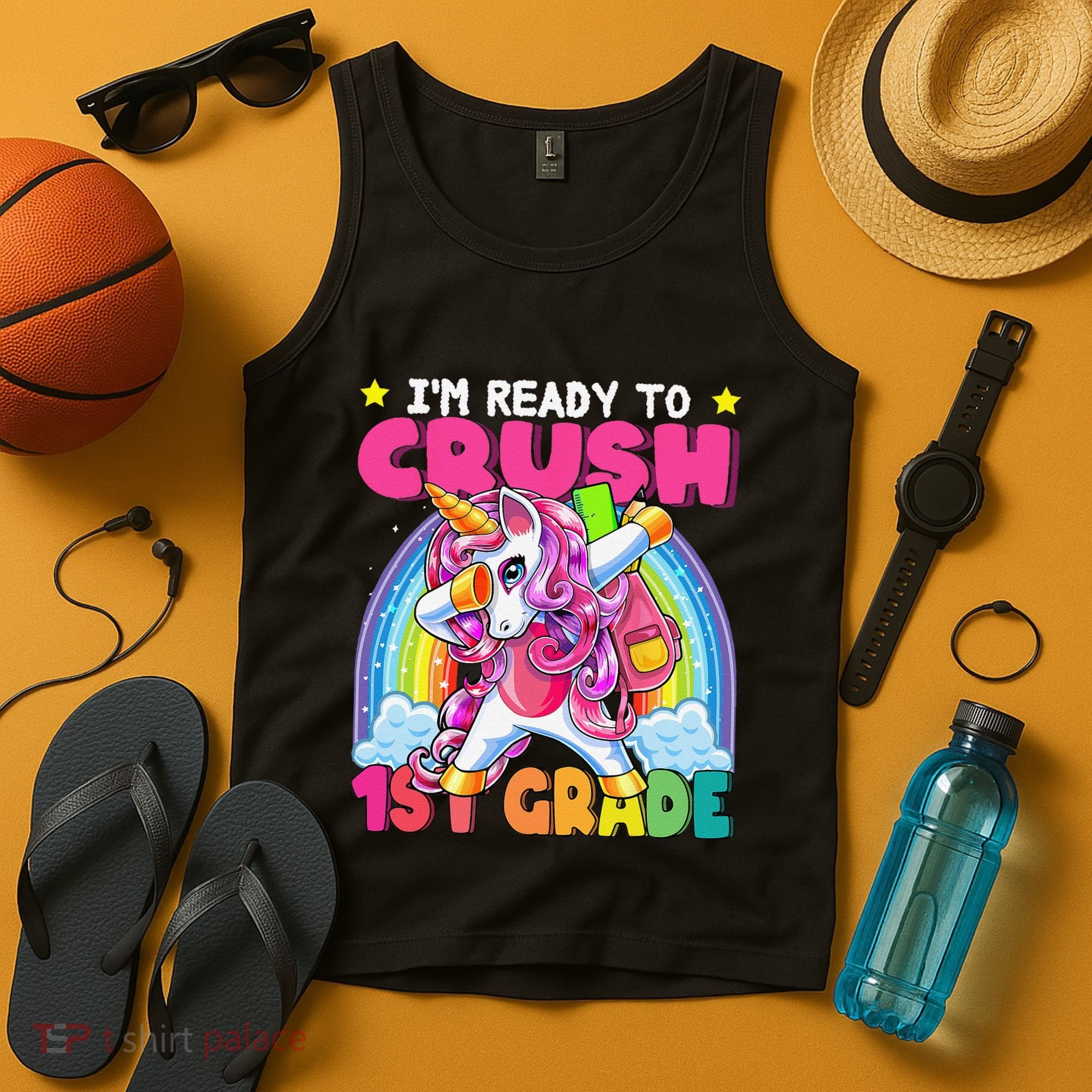 Crush 1st Grade Dabbing Unicorn Back To School Gift Tank Top