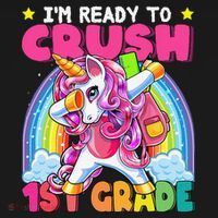 Crush 1st Grade Dabbing Unicorn Back To School Gift Tank Top thumb 6