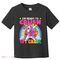 Crush 1st Grade Dabbing Unicorn Back To School Gift Toddler T-Shirt thumb 0