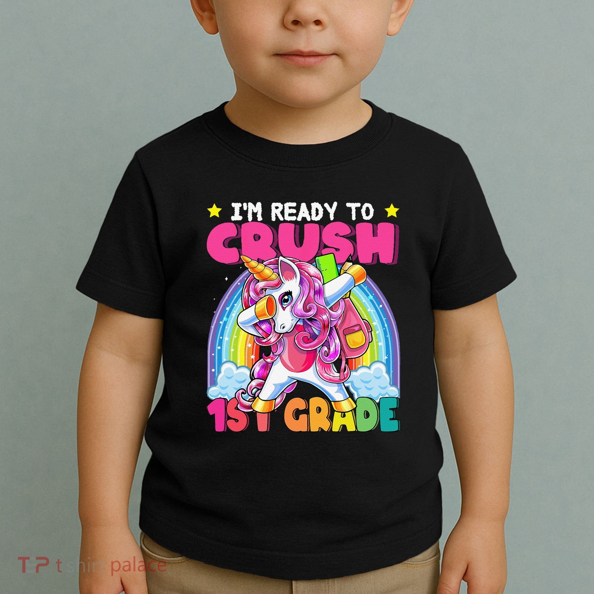 Crush 1st Grade Dabbing Unicorn Back To School Gift Toddler T-Shirt