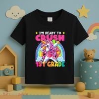 Crush 1st Grade Dabbing Unicorn Back To School Gift Toddler T-Shirt thumb 3