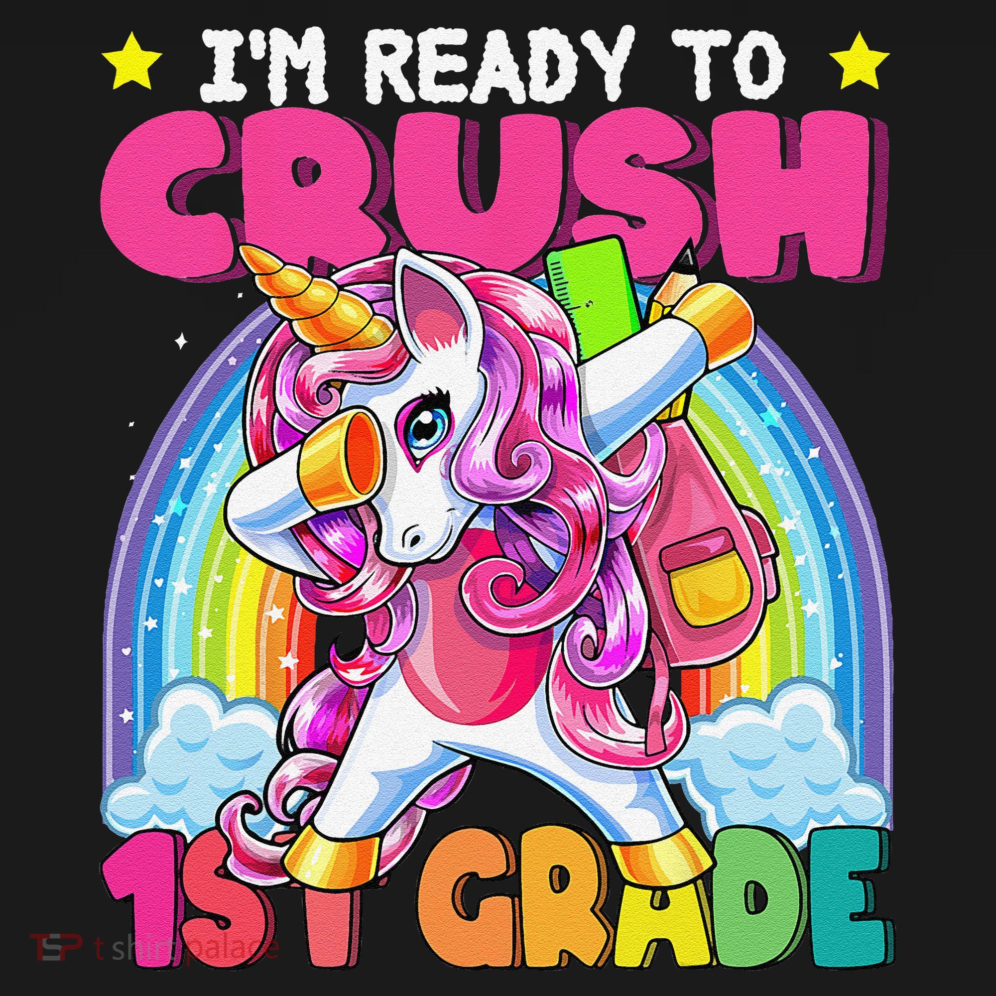 Crush 1st Grade Dabbing Unicorn Back To School Gift Toddler T-Shirt