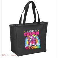 Crush 1st Grade Dabbing Unicorn Back To School Gift Tote Bag thumb 2