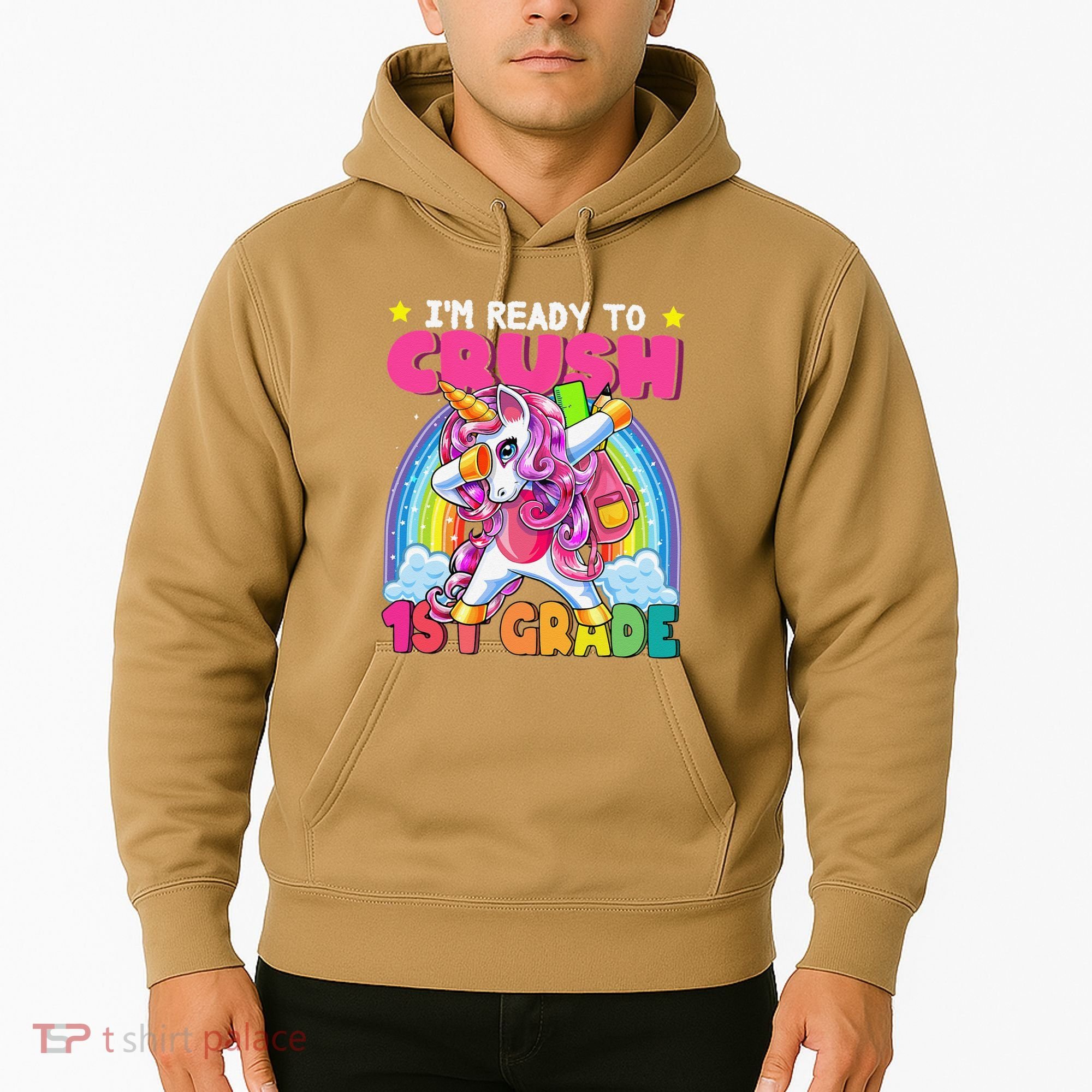 Crush 1st Grade Dabbing Unicorn Back To School Gift Hoodie