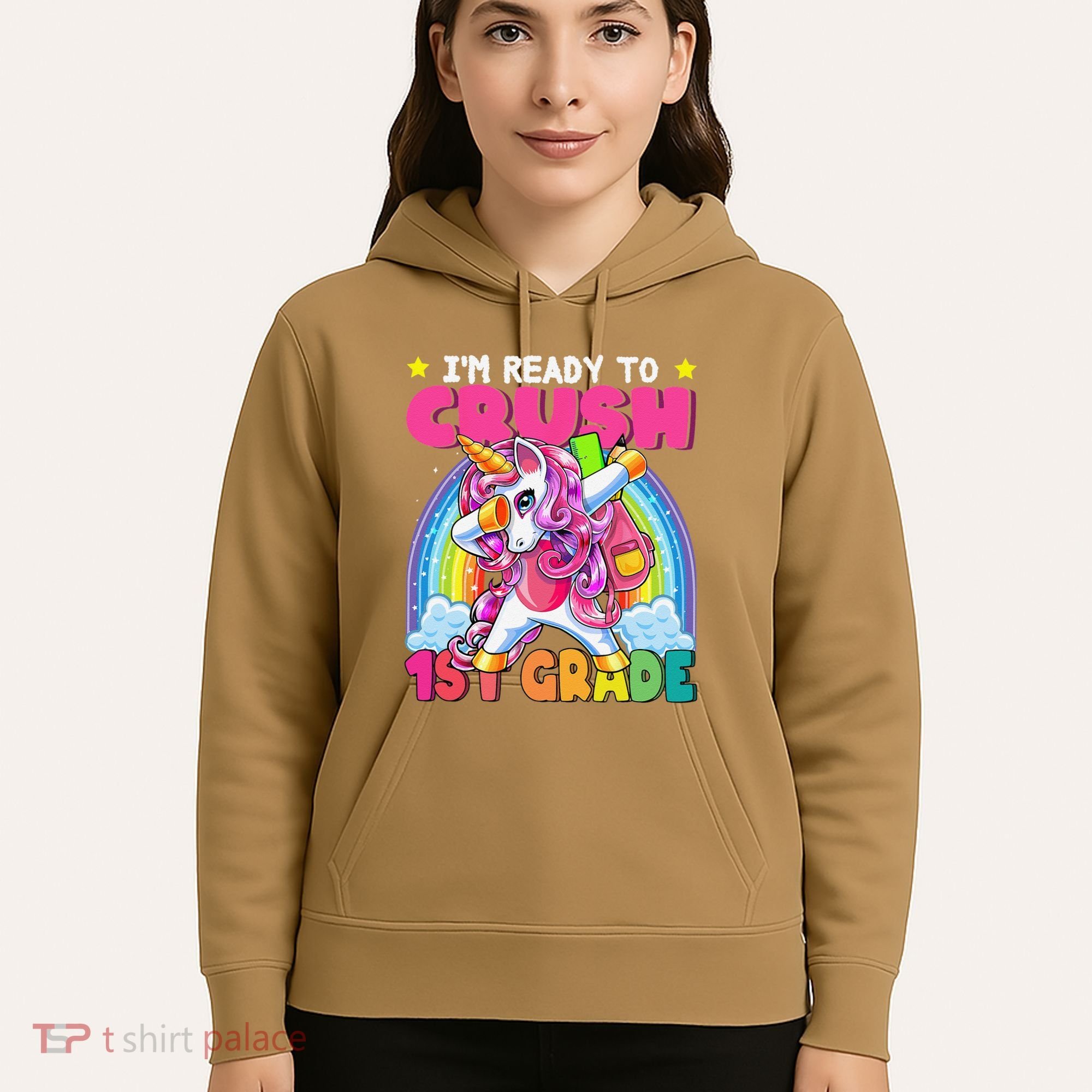 Crush 1st Grade Dabbing Unicorn Back To School Gift Hoodie