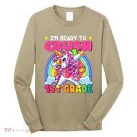 Crush 1st Grade Dabbing Unicorn Back To School Gift Long Sleeve Shirt thumb 0