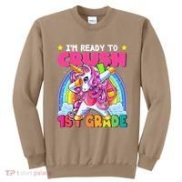 Crush 1st Grade Dabbing Unicorn Back To School Gift Sweatshirt thumb 0