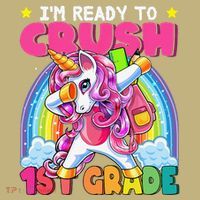 Crush 1st Grade Dabbing Unicorn Back To School Gift Sweatshirt thumb 2