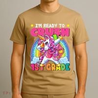 Crush 1st Grade Dabbing Unicorn Back To School Gift T-Shirt thumb 3