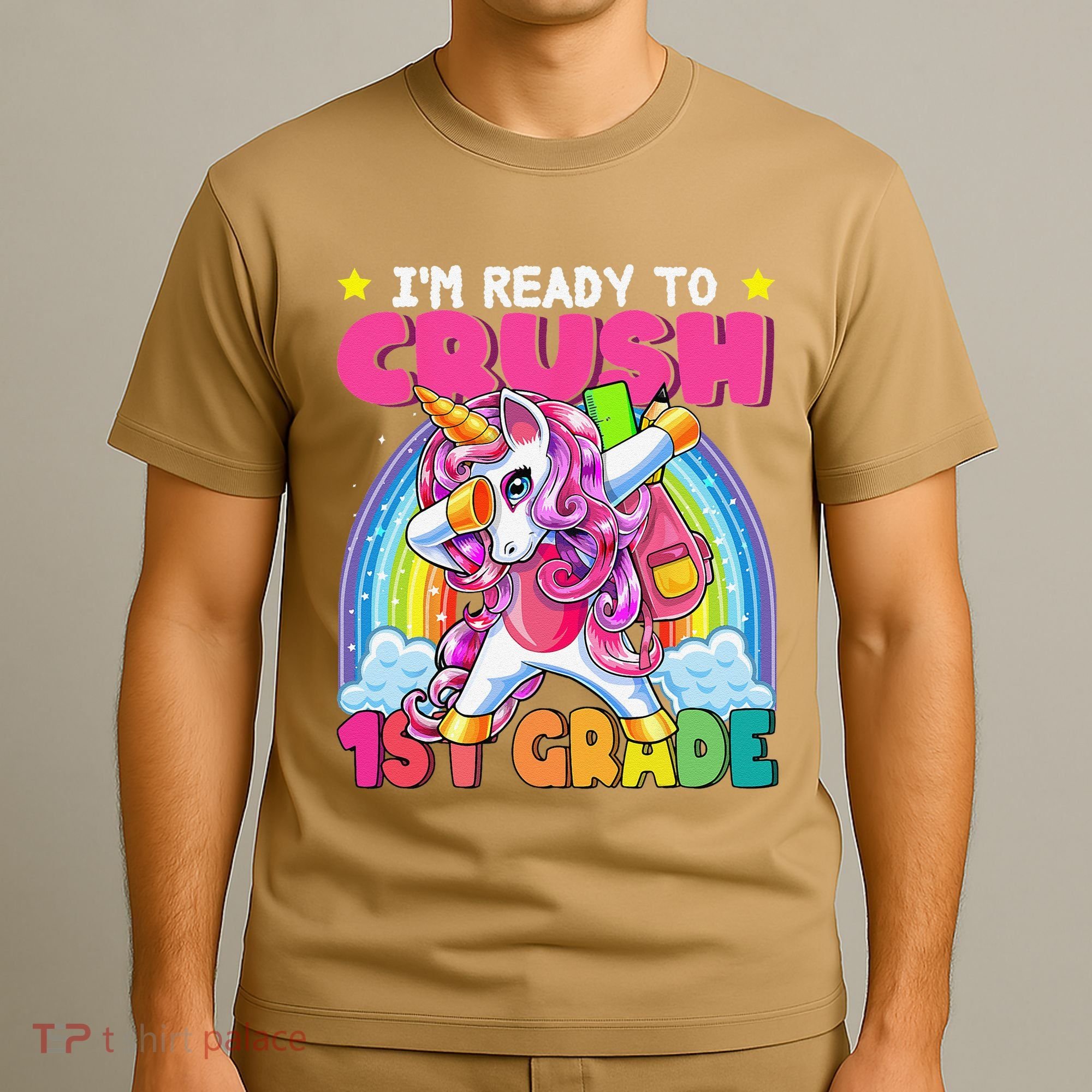 Crush 1st Grade Dabbing Unicorn Back To School Gift T-Shirt