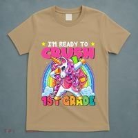 Crush 1st Grade Dabbing Unicorn Back To School Gift T-Shirt thumb 5