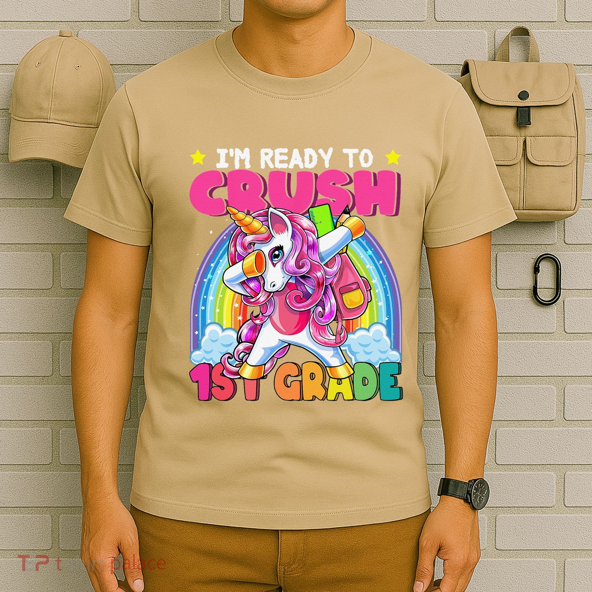 Crush 1st Grade Dabbing Unicorn Back To School Gift T-Shirt