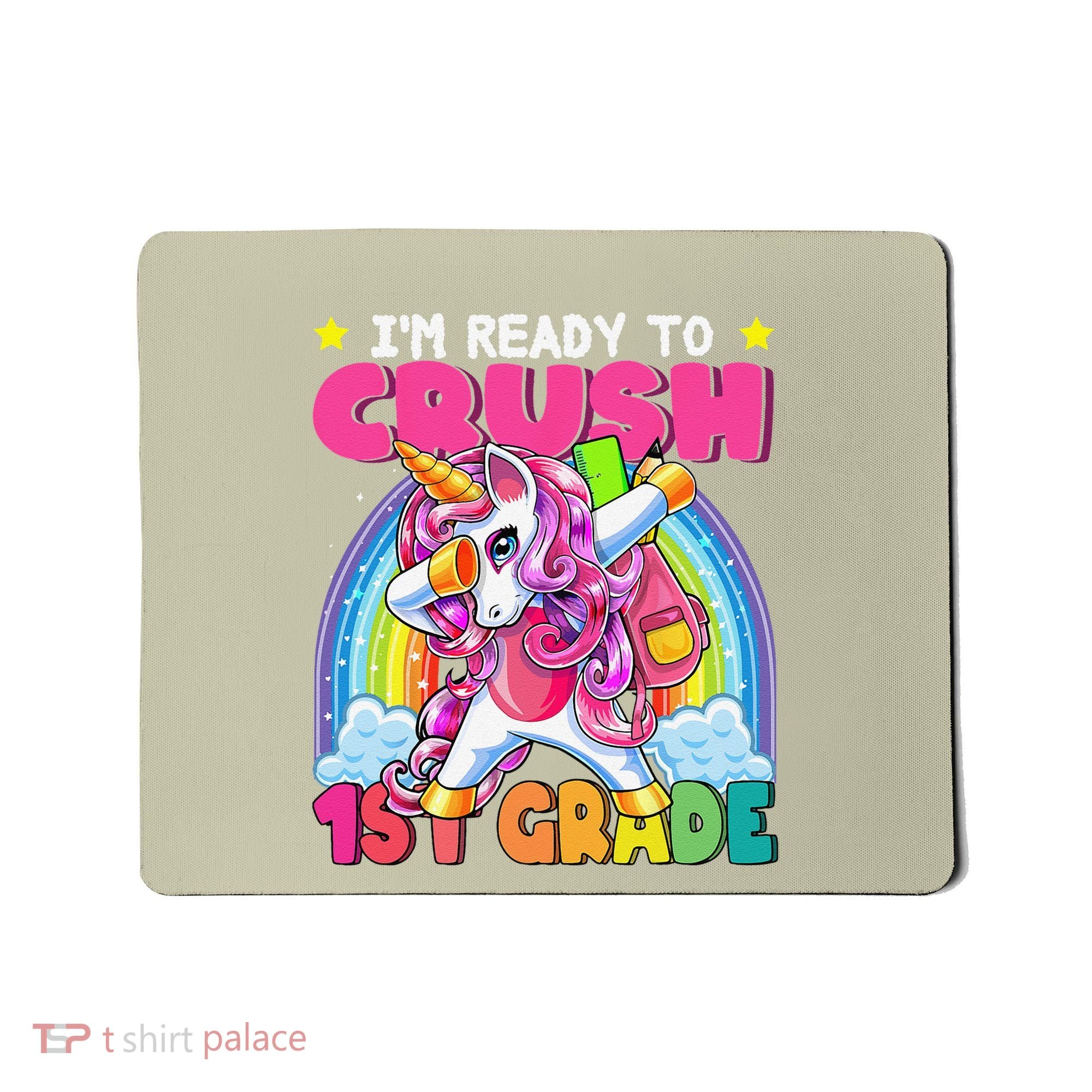 Crush 1st Grade Dabbing Unicorn Back To School Gift Mousepad