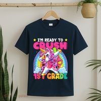 Crush 1st Grade Dabbing Unicorn Back To School Girl Gift T-Shirt thumb 2
