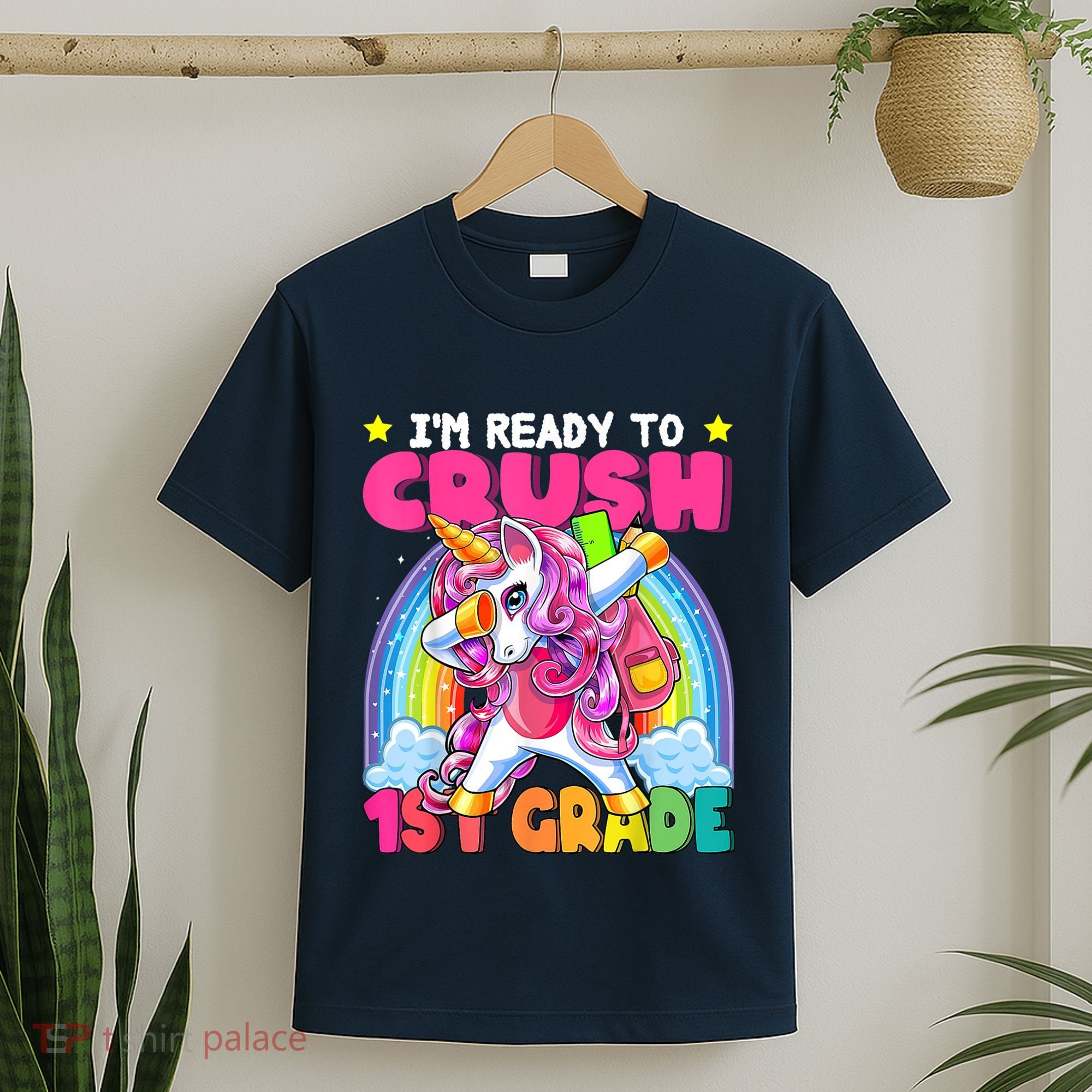 Crush 1st Grade Dabbing Unicorn Back To School Girl Gift T-Shirt