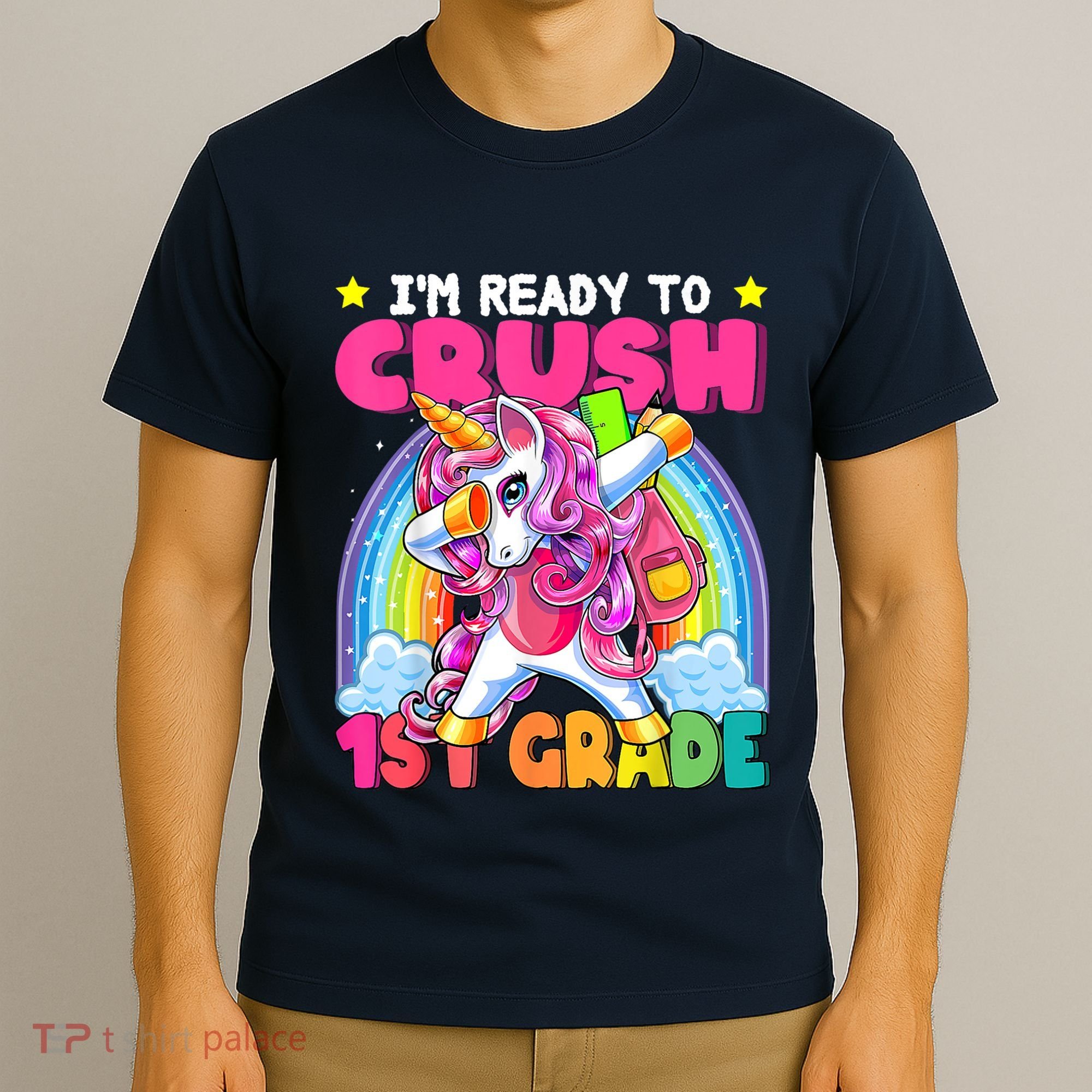 Crush 1st Grade Dabbing Unicorn Back To School Girl Gift T-Shirt