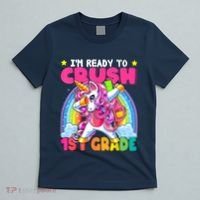 Crush 1st Grade Dabbing Unicorn Back To School Girl Gift T-Shirt thumb 5