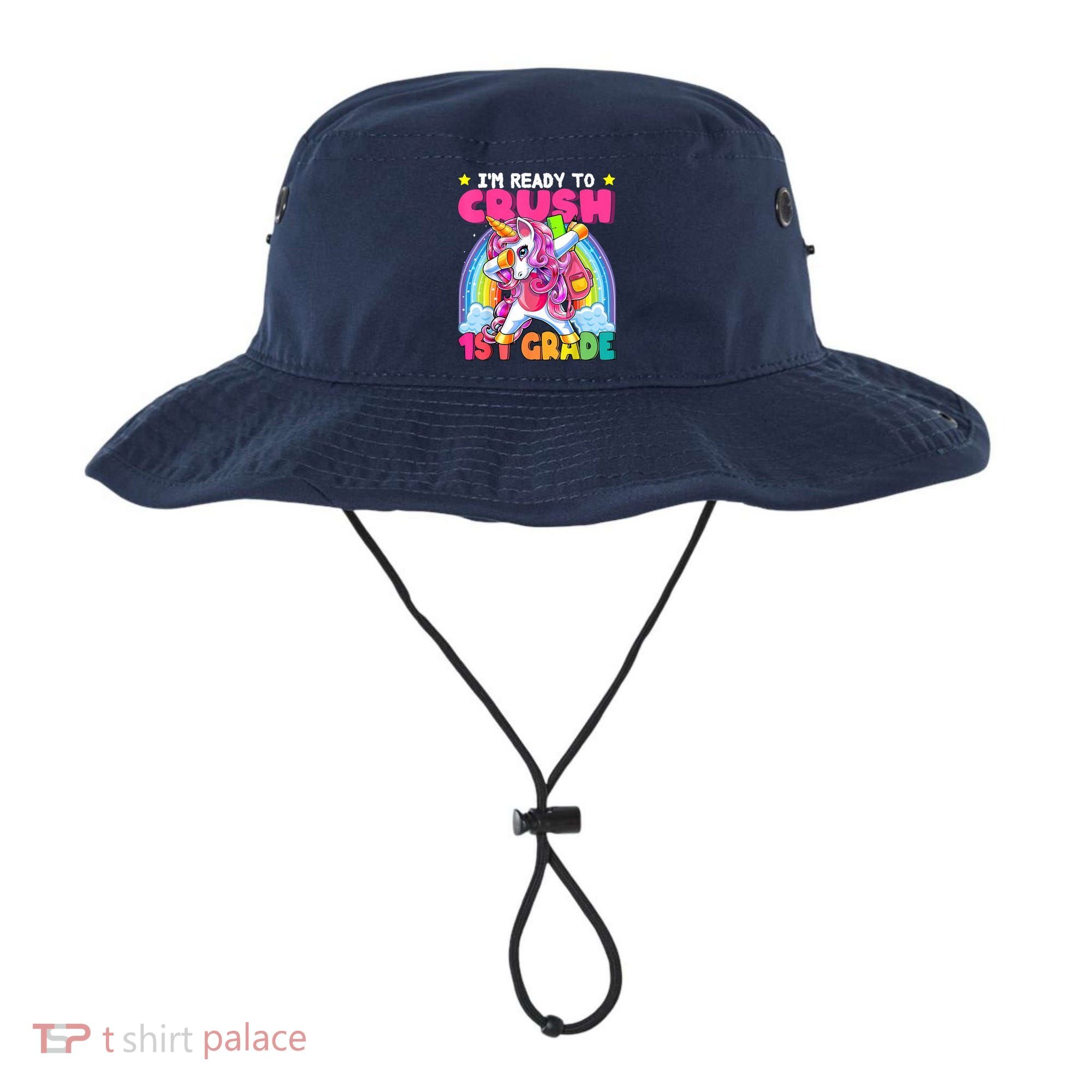 Crush 1st Grade Dabbing Unicorn Back To School Girl Gift Bucket Hat