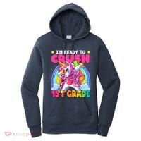 Crush 1st Grade Dabbing Unicorn Back To School Girl Gift Women's Hoodie thumb 0