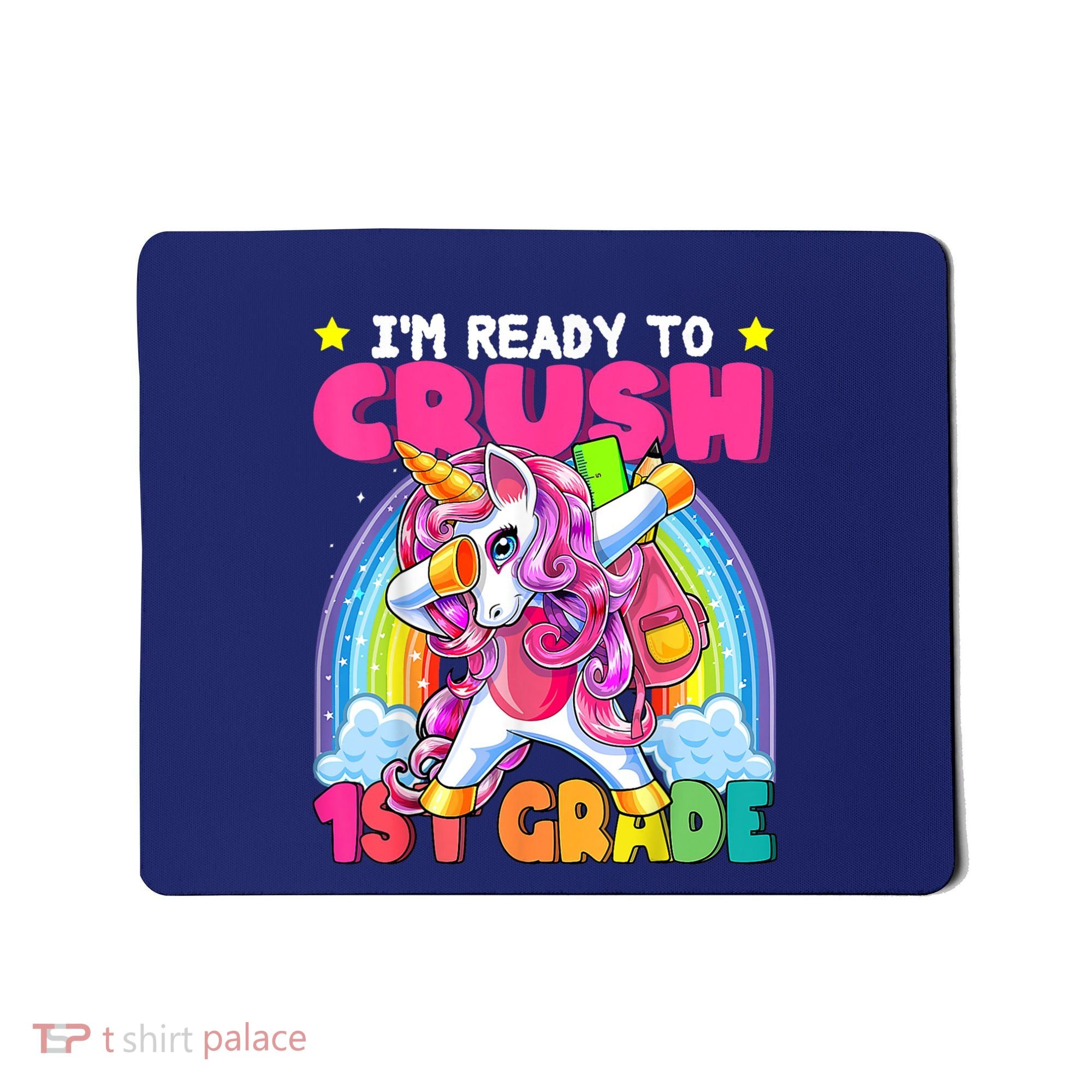 Crush 1st Grade Dabbing Unicorn Back To School Girl Gift Mousepad
