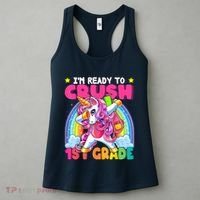 Crush 1st Grade Dabbing Unicorn Back To School Girl Gift Women's Tank Top thumb 3