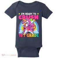 Crush 1st Grade Dabbing Unicorn Back To School Girl Gift Baby Bodysuit thumb 0