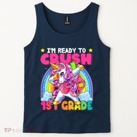 Crush 1st Grade Dabbing Unicorn Back To School Girl Gift Tank Top thumb 2