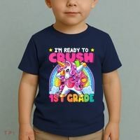 Crush 1st Grade Dabbing Unicorn Back To School Girl Gift Toddler T-Shirt thumb 2