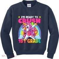 Crush 1st Grade Dabbing Unicorn Back To School Girl Gift Kids Sweatshirt thumb 0