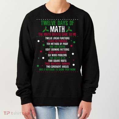 Christmas 12days Of Math Women's Sweatshirt