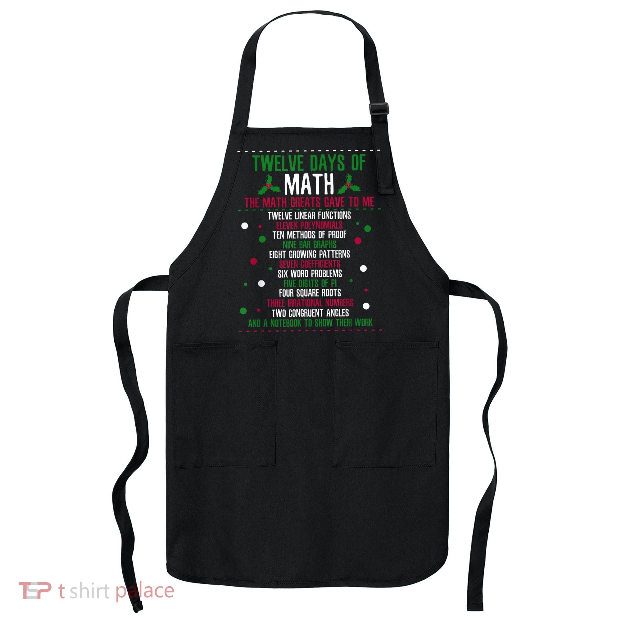 Christmas 12days Of Math Apron