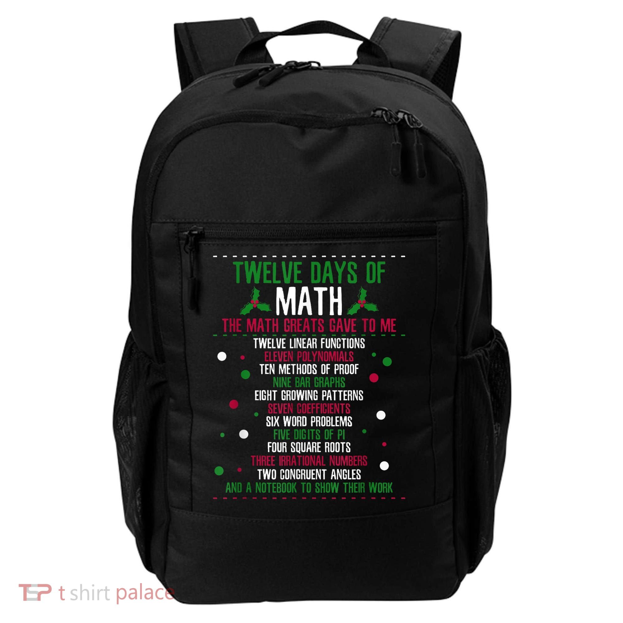 Christmas 12days Of Math Backpack