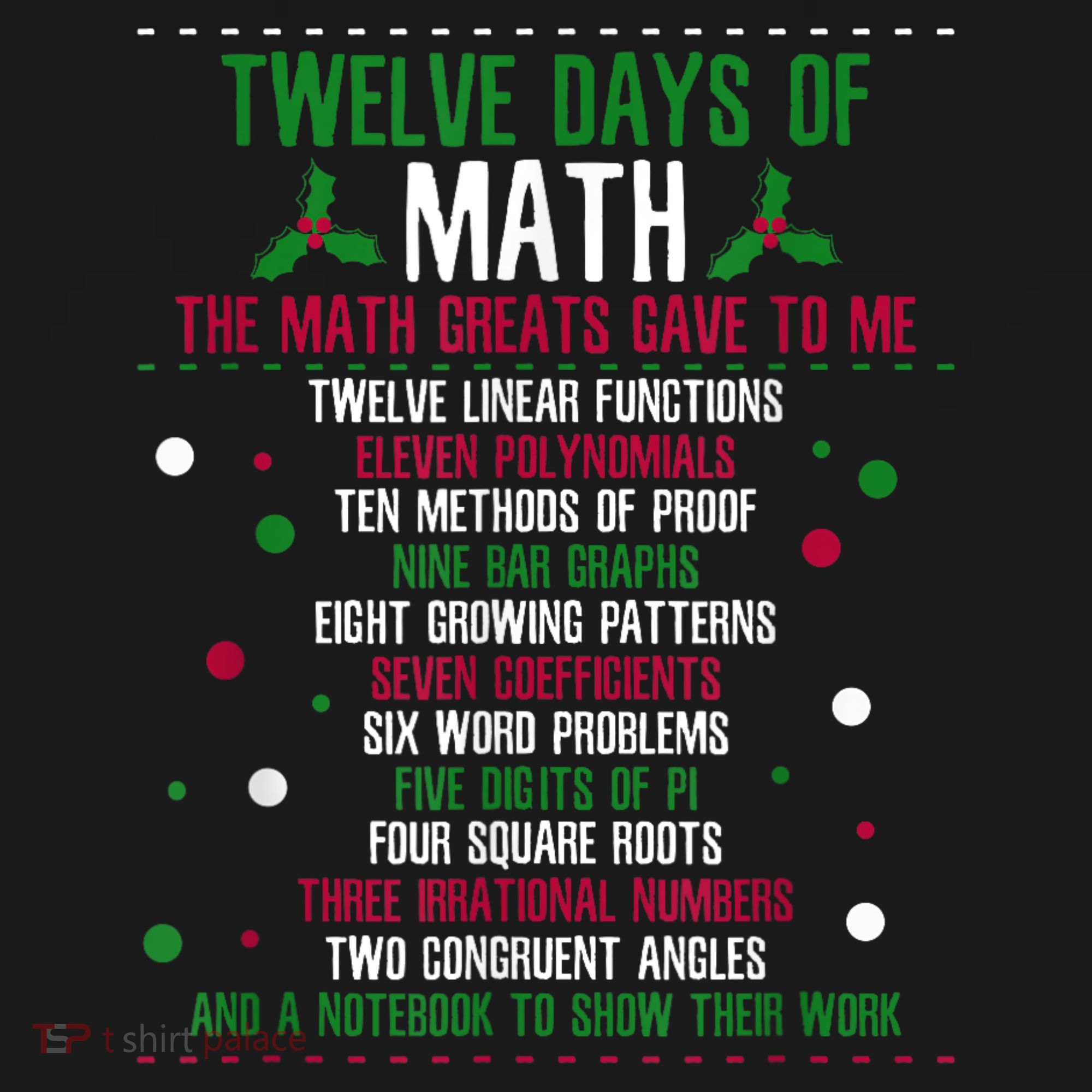 Christmas 12days Of Math Pajama Set