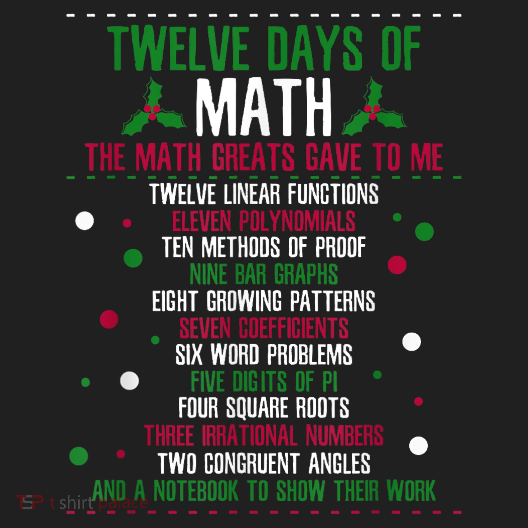 Christmas 12days Of Math Tumbler
