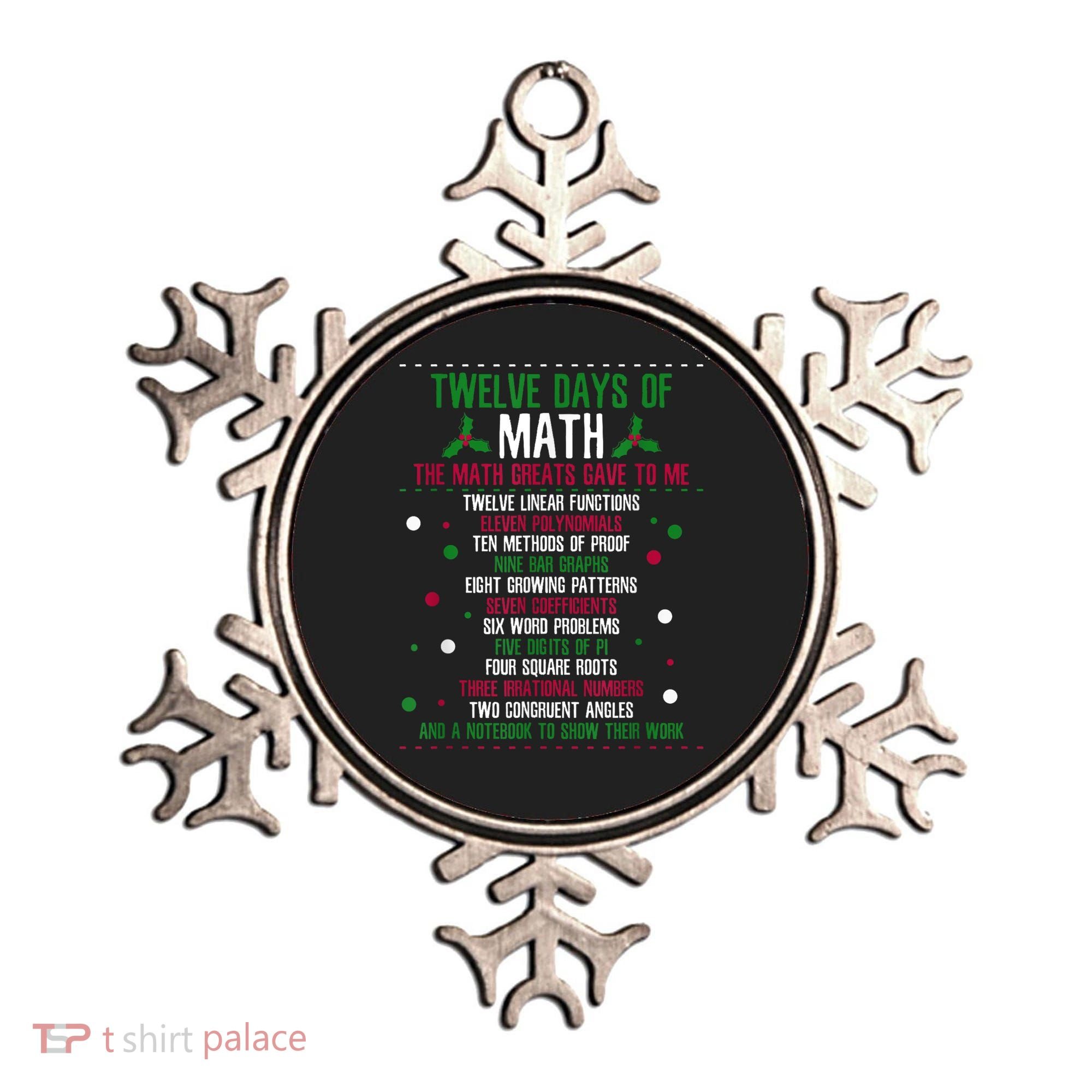 Christmas 12days Of Math Ornament